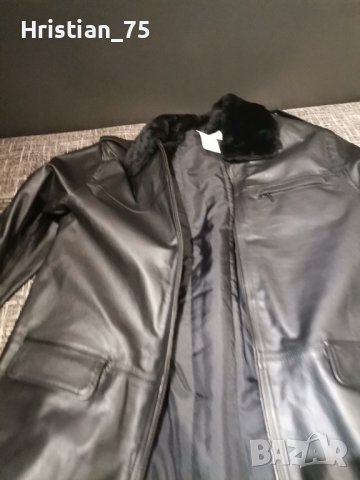 Кожена шуба от телешки бокс с подплата, снимка 2 - Якета - 38857222