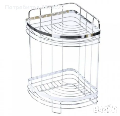 Етажерка за баня Rosberg R53001A2, 2нива/3нива ъгъл, 21x21x39см., снимка 6 - Етажерки - 55780428