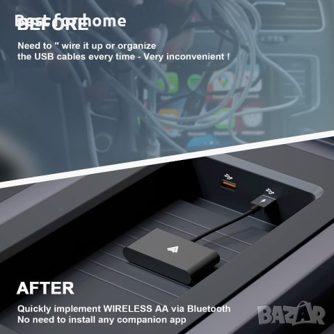 Android Auto безжичен адаптер wireless adapter, снимка 5 - Аксесоари и консумативи - 44456568