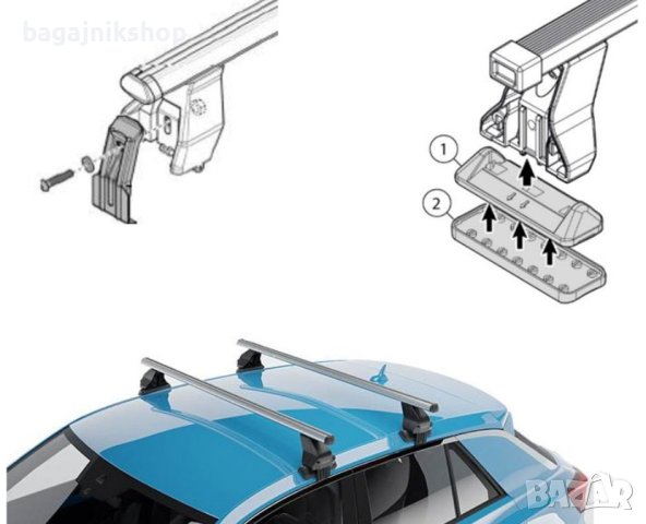 Напречни греди за Audi,Opel,Volvo и др. със стандартен покрив, снимка 5 - Аксесоари и консумативи - 42661530