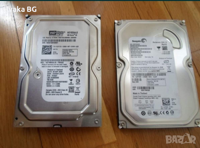 Продавам маркови 160 GB SATA HDD, снимка 2 - Твърди дискове - 36230728