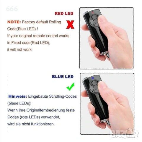 Съвместимо с дистанционно управление Hormann 868Mhz Bisecur HS1 BS, HSE1 BS, HSE2 BS, HS4 HS5 BS, снимка 5 - Друга електроника - 53583474