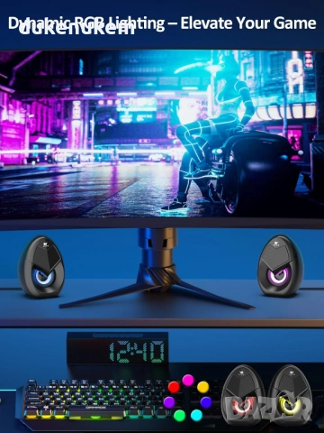 Компютърни тонколони, RGB, 10W, USB захранване, снимка 2 - Тонколони - 53240057