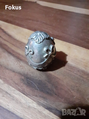 Яйце - сребърно фолио 925, снимка 2 - Антикварни и старинни предмети - 53287247