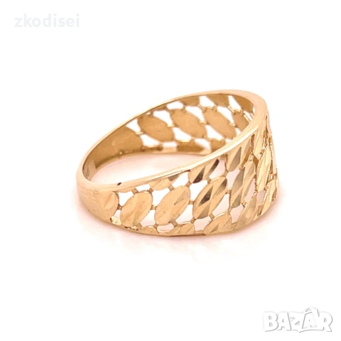 Златен дамски пръстен 1,77гр. размер:57 14кр. проба:585 модел:36345-1, снимка 3 - Пръстени - 53045488