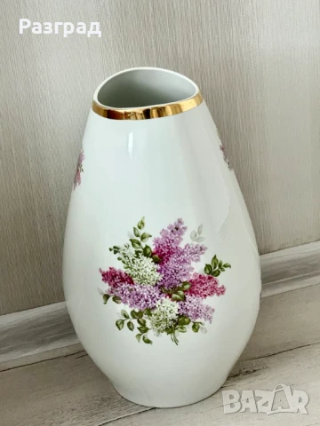 Обемна подова ваза Schumann Arzberg Germany "Lilac Time", снимка 3 - Вази - 50484847