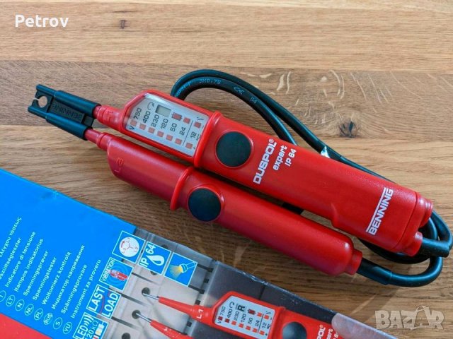 BENNING DUSPOL expert - GERMANY - PROFI Voltage Tester 12 - 750 V AC/DC Електроизмервателен Уред !!!, снимка 5 - Клещи - 41660406