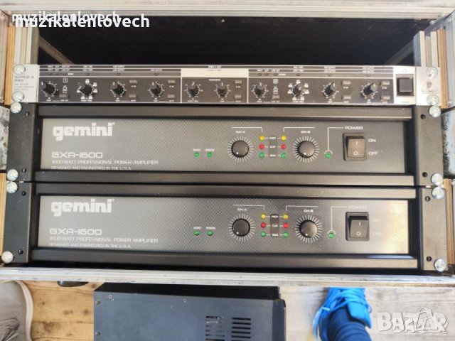 2 бр. Gemini GXA 1600 Power Amp /професионали усиватели/ като нови, снимка 2 - Ресийвъри, усилватели, смесителни пултове - 42124178