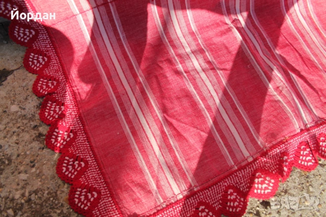 Ленена ръчнотъкана покривка , снимка 5 - Антикварни и старинни предмети - 53564946