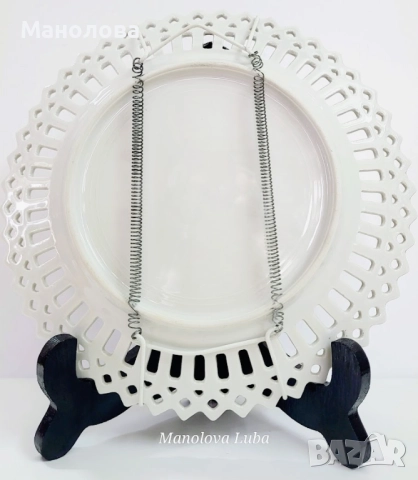 Ажурена порцеланова чиния., снимка 5 - Други ценни предмети - 52418849