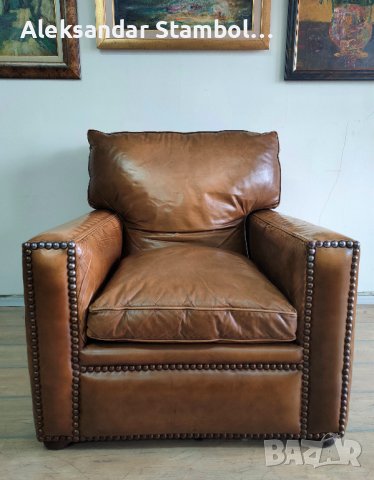 Автентичен фотьойл "Knole", снимка 1 - Дивани и мека мебел - 41446592