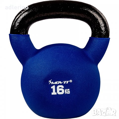 Пудовка чугун, неопрен, 16 кг, тъмно синьо, фитнес гира, спортна пудовка, снимка 3 - Фитнес уреди - 34154226
