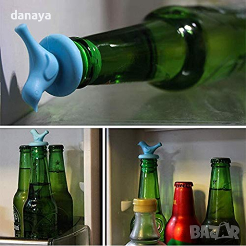 4558 Силиконови тапи за бутилки Птиче, 2 броя, снимка 7 - Аксесоари за кухня - 44816773