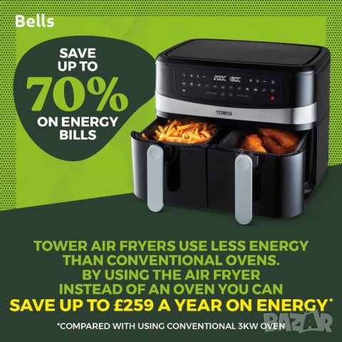  ТОП Air fryer TOWER, снимка 9 - Печки, фурни - 40664406