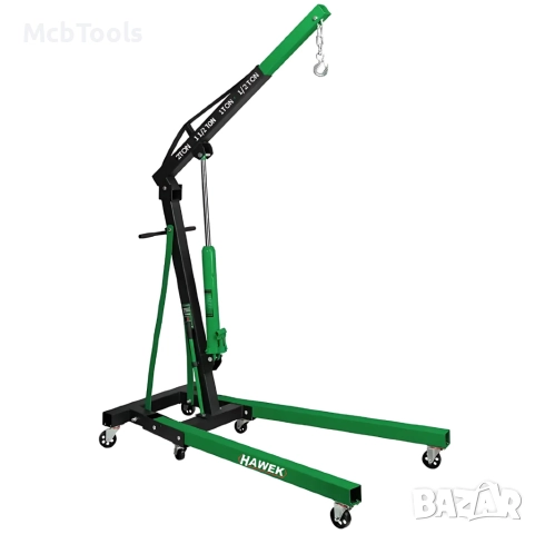 Хидравличен сгъваем кран за двигатели тип жираф 2 тона HAWEK, снимка 2 - Други инструменти - 51945808