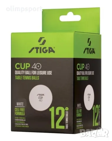 Топче за тенис на маса STIGA Cup 40+, Бяло., снимка 2 - Тенис - 49036154