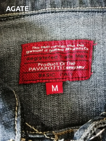 Отлично дънково яке PAVAROTTI размер М, памук, снимка 3 - Якета - 52008569