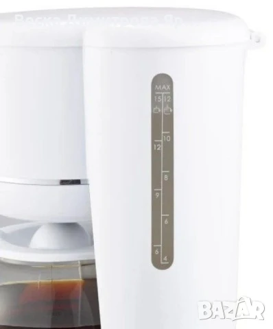 ФИЛТЪР КАФЕ МАШИНА SEG БЯЛО + БАМБУК НОВ ДИЗАЙН 900W 12 ЧАШИ ЗА КАФЕ, снимка 5 - Други - 51359809