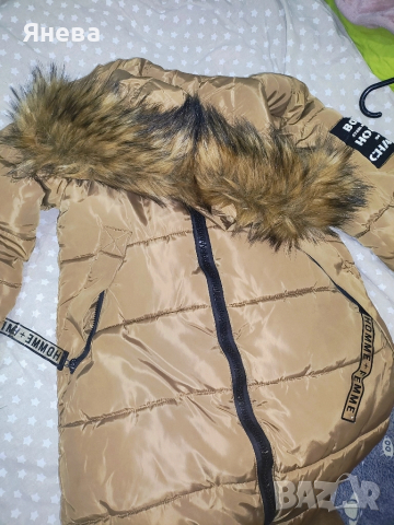 Зимно дамско якенце Цвят Камел, снимка 6 - Якета - 51865322