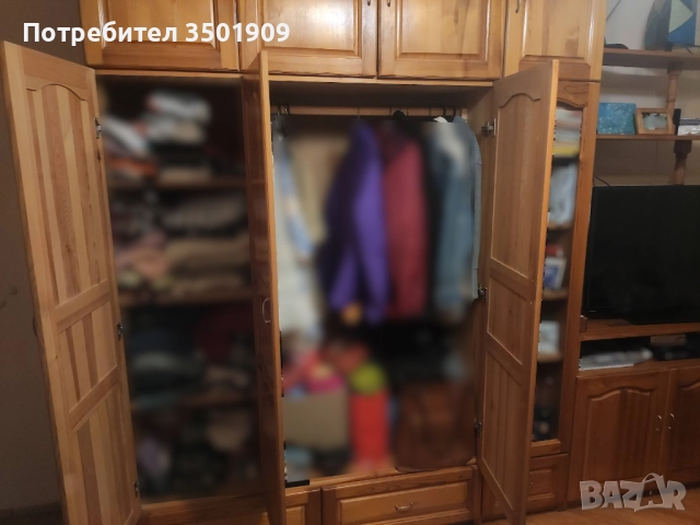 Холна секция - гардероб + ТВ шкаф, снимка 4 - Секции и витрини - 52704517