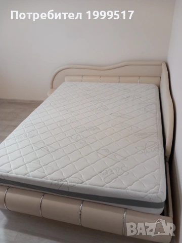 Ъглово легло с подматрачна рамка и матрак isleep memory silver в много добро състояние, снимка 2 - Спални и легла - 53692635