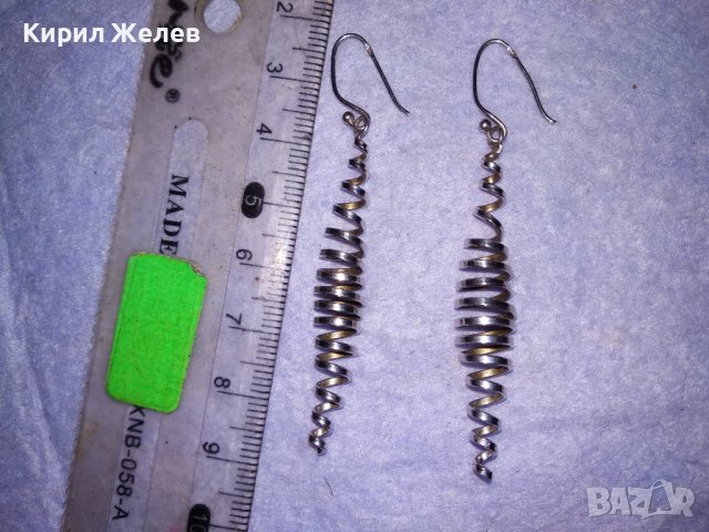 НЕЖНИ СПИРАЛОВИДНИ АРТИСТИЧНИ СРЕБЪРНИ ОБЕЦИ СРЕБРО 925 ФИНА РЪЧНА ХУДОЖЕСТВЕНА ИЗРАБОТКА 38724, снимка 4 - Обеци - 41741640