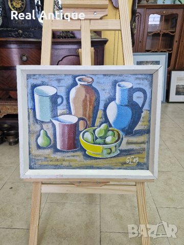 Чудесна антикварна авторска майсторска картина масло , снимка 1