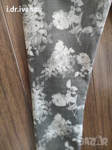 дънки ZARA с цветя , снимка 4 - Дънки - 40544542