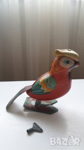 Стара ламаринена играчка папагал, снимка 4 - Колекции - 41515632
