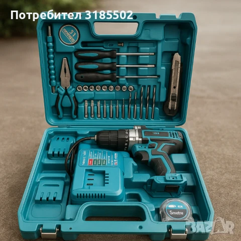 Комплект акумулаторен винтоверт – 30 части, снимка 5 - Винтоверти - 51251154