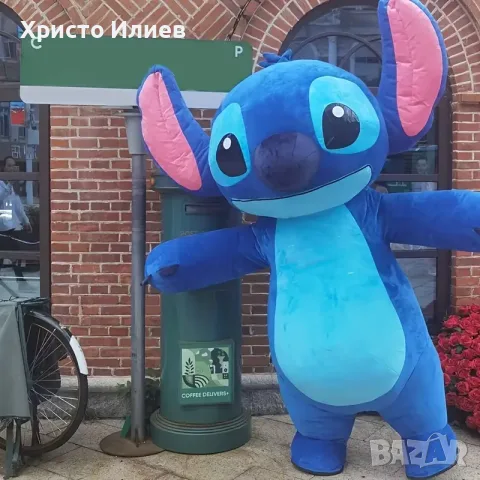 Голям Надуваем Костюм Стич Stitch за изненади детски рожден ден парти 2м 2,6м, снимка 6 - Други - 56091118