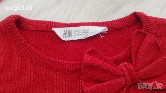 Коледна рокля H&M с блясък 4-6 години, снимка 7 - Детски рокли и поли - 38895441
