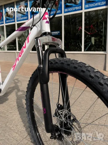 Планински велосипед SPRINT Hunter 26 бяло/розово Shimano, дискови спирачки, снимка 6 - Велосипеди - 55802436