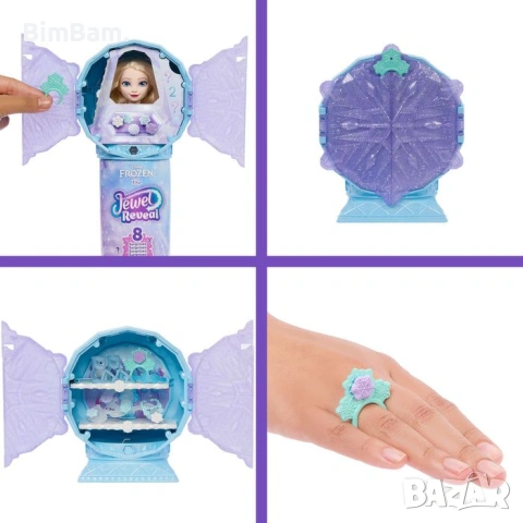 Кукла Елза с изнeнада Disney Frozen Jewel Reveal - Elsa / Mattel, снимка 2 - Кукли - 53650688