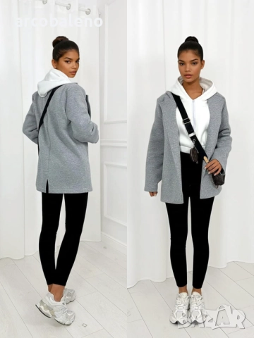 Дамско дълго сако от четкано памучно платно Velma, 5цвята , снимка 10 - Сака - 52065579