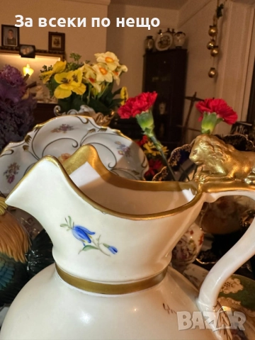 C. Tielsch and Company (C.T.) cobalt mark, Waldenburg – Altwasser, Germany (Poland). 1870 Код P1729, снимка 6 - Вази - 52970127