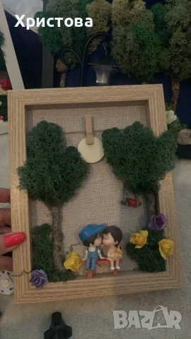 Ръчно изработени 3Д картини със скандинавски мъх, снимка 10 - Картини - 51099815