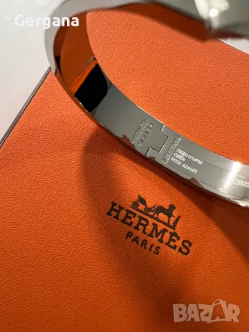 Бяла гривна Hermes, снимка 4 - Гривни - 48044091