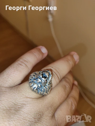 Сребърен пръстен, снимка 2 - Пръстени - 51288055