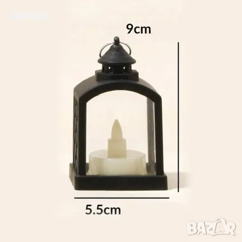 5418 Мини светещ коледен фенер ретро лампа, 9 см, снимка 7 - Декорация за дома - 47832431