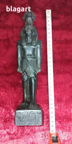 Египетска фигура-черен камък, снимка 2 - Антикварни и старинни предмети - 49202652
