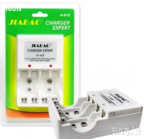  4+2 слота  зарядно  за АА,ААА и 9V батерии, OEM с 2 светодиода за батерии 1,2 и 9 волтаАА и ААА