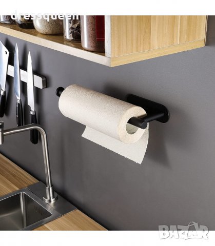 3157 Самозалепваща метална поставка за кухненска хартия, снимка 13 - Аксесоари за кухня - 34237441