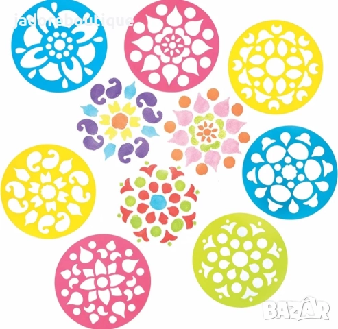 Кръгъл шаблон стенсил Мандала различни видове скрапбук декупаж декорация торта