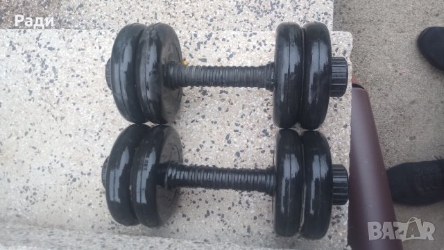 Два бр.разглобяеми дъмпели 9кг.всеки, снимка 1