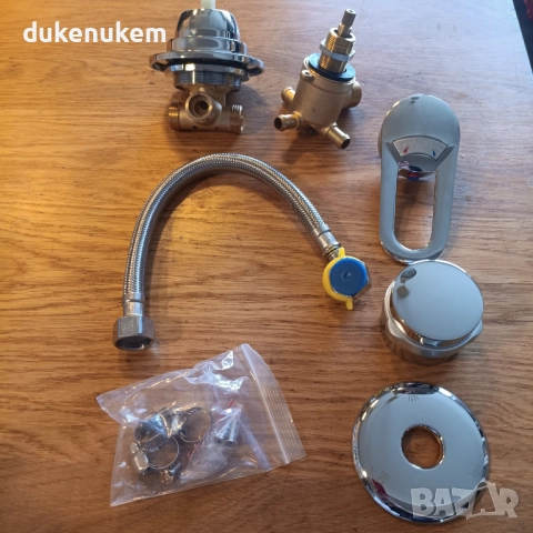 3-пътен месингов смесител за душ – с керамичен клапан, хром, снимка 7 - Смесители - 52694753