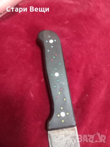 Стар нож с кожена кания, снимка 4 - Ножове - 52854426