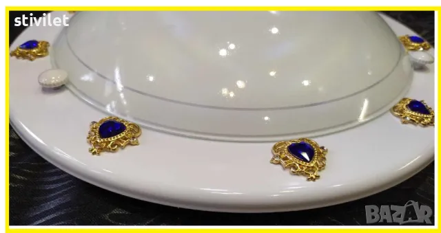 ПЛАФОН СЪРЦЕ СИНЯ КАПКА  - НОВО- 3D ЕФЕКТ., снимка 3 - Лампи за таван - 47360406