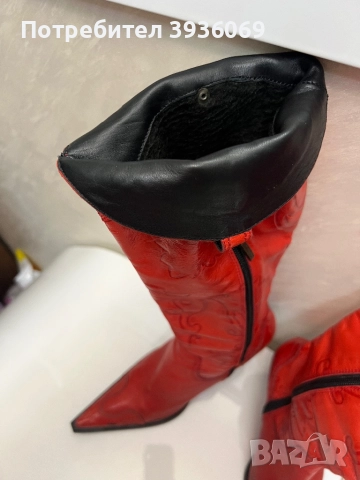 Ботуши от естествена кожа с топла подплата ог вътре, снимка 2 - Дамски ботуши - 52629181