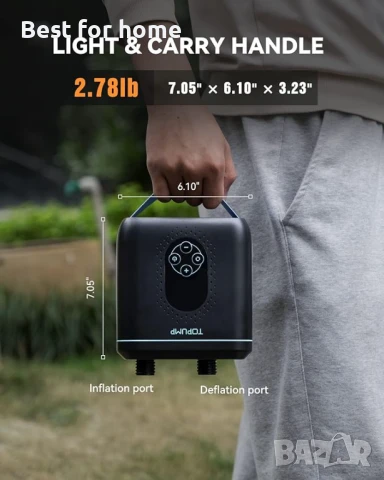  TOPUMP Електрическа ,акумулаторна, двустепенна помпа за SUP със 7 дюзи , снимка 2 - Друга електроника - 50583819